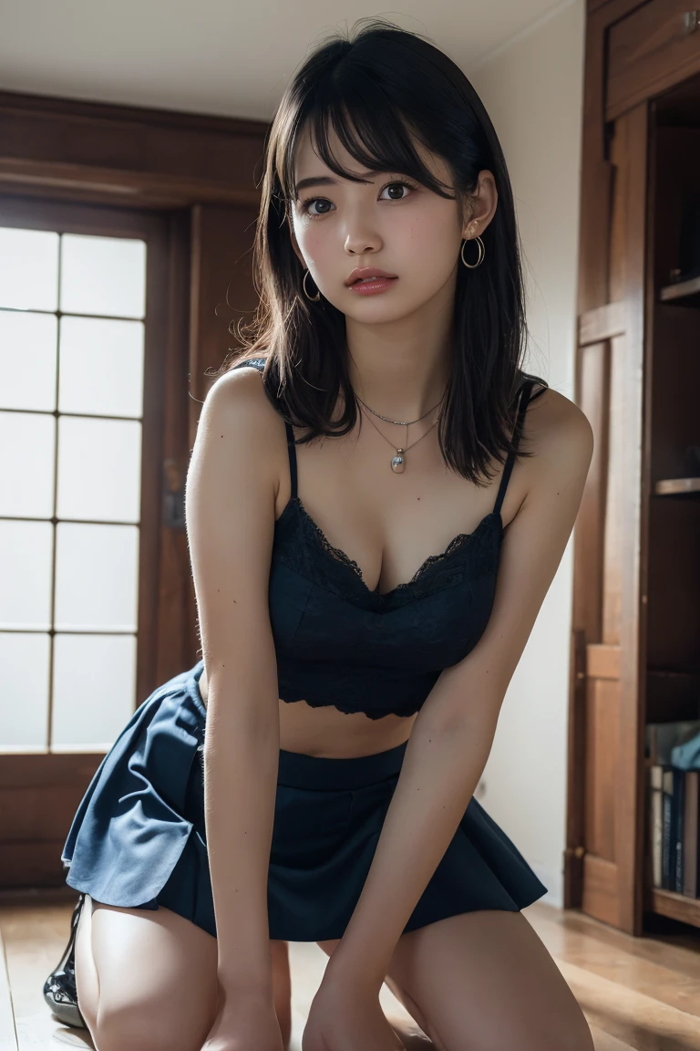 A beautiful girl with a super cute face and big breasts、A cute, tsundere girl with beautiful breasts、The highest standard of ultra-high definition full-body photos、(Small face)、No makeup、Sexy lips、Chignon hairstyle、Her body is super slender but her breasts are super beautiful、A sleeveless camisole dress on a bare body、Large-scale celebrity party、A transparent dress fashion that brings out the best in beautiful breasts、Extremely beautiful, slim waist、Her alluring transparent panties fell off from behind、Sticking out her cute bare ass