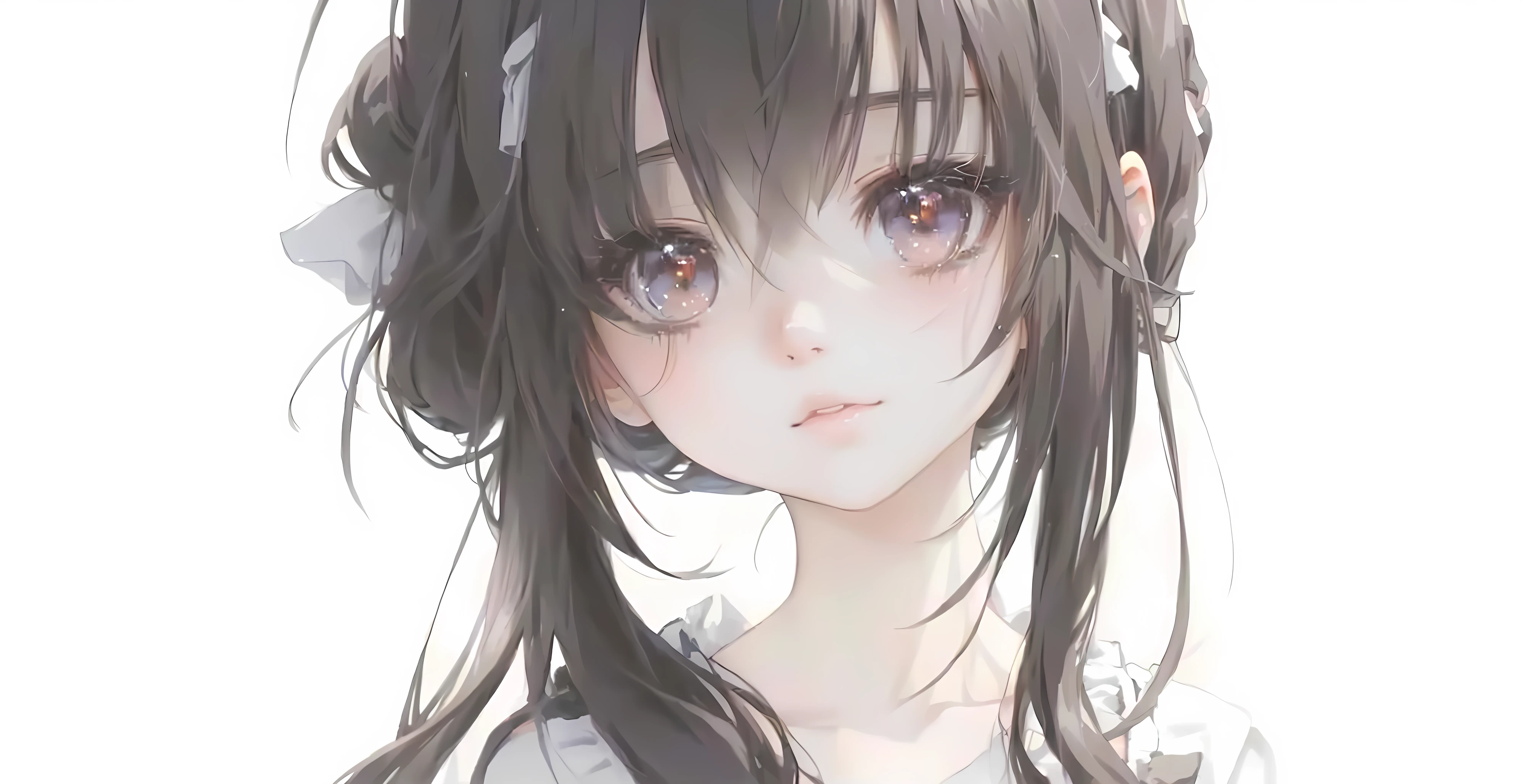A little girl closes her eyes and pouts her lips as she kisses me.