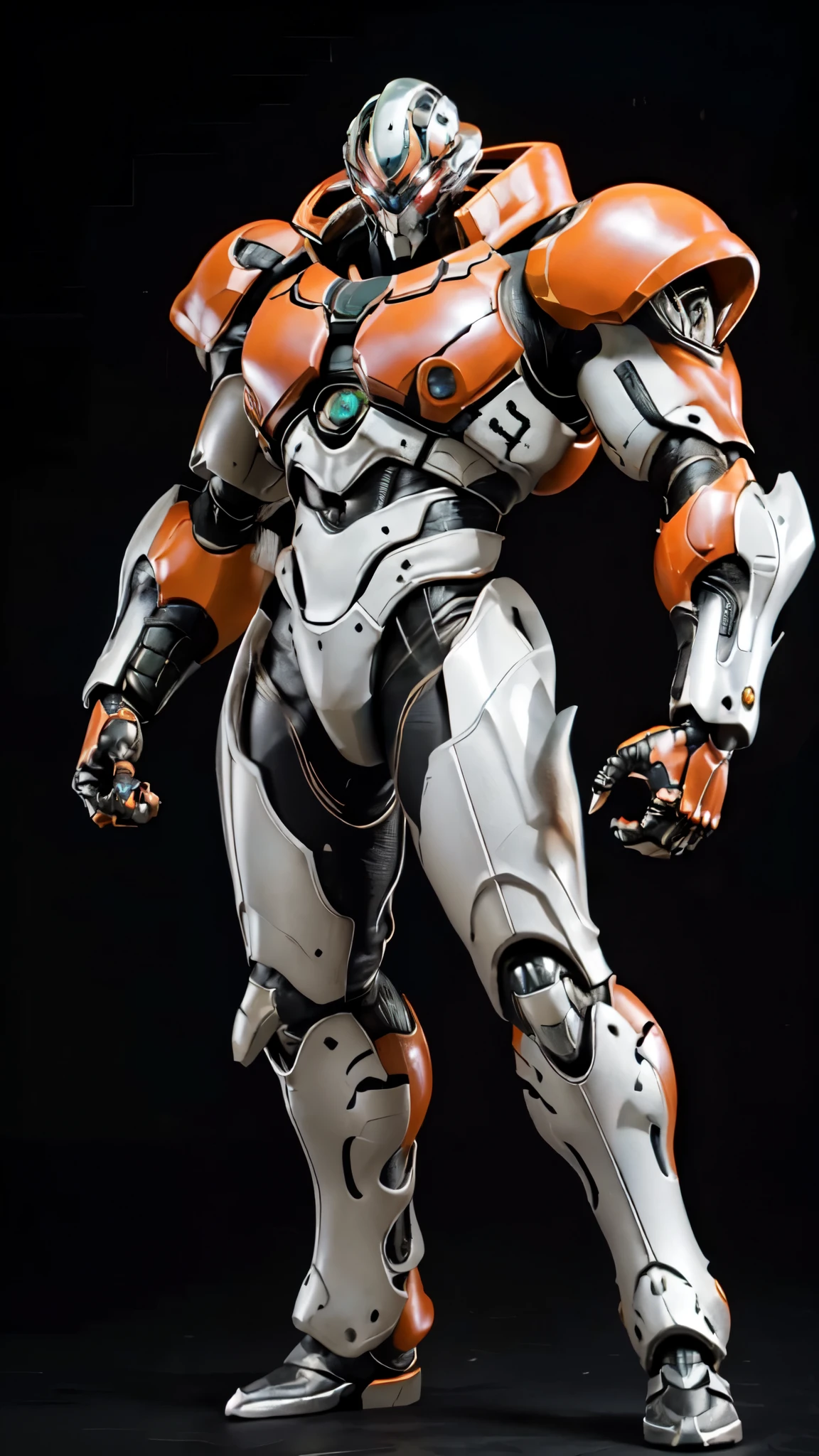 (masterpiece:1.5, best quality:1.5, extremely delicate:1.5), (male:1.5), humanoid Mecha, fully enclosed shoulder guards, matching arm and leg guards, full body, full armor, the design balances heavy with agility, (the color scheme is primarily Black with White and Red accents, the concept Inspired by Robot Anime, ROBOTANIMESTYLE), organic biotech armor, standing, floating high above the futuristic sci-fi city, exquisite and mature art style, (aura effect, glowing eyes, the armor glows), metallic, dramatic, high definition, highres, ultra-detailed, ultra-fine painting, professional, perfect body proportions, anatomically correct, symmetrical face, extremely detailed eyes and face, high quality eyes, creativity, RAW photo, UHD, 32k, Natural light, cinematic lighting, masterpiece-anatomy-perfect