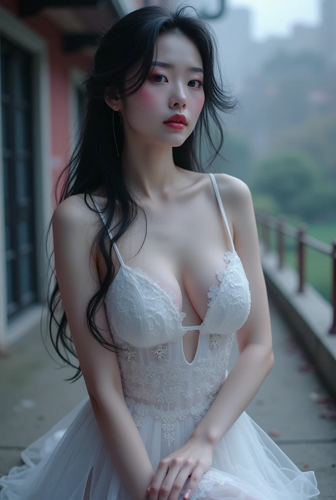 randome pose, mix4, (8K, Raw photography, top-quality, masterpiece: 1.45), (realisitic, Photorealsitic: 1.37), one girls, cute little, A smile、Cityscape, natta, profetional lighting, cafes,street,photon maping, Radio City, physically-based renderingt, Gradient black hair, white hair, Semi-long loose hair, a handsome, girl with, large full breasts,Dress-off shoulder, top quality photo, hight resolution, 1080p, (clearface), (Detailed face description), (Detailed hand description), (masterpiece), realisticlying, extreme light and shadows, dishevled hair, masterpiece, lush detail, (Fine facial features), (Highest Quality Photos), (masterpiece), (finely eye), dual、Look in front of you, Fine clavicle,Emphasis on the armpits、Show lower milk