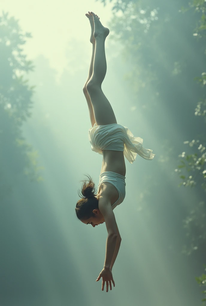 (Intricately detailed photographs),(reality)),(Surrealism),(clear focus))((maximum resolution)),(The best quality),(masterpiece), yoga postures ,lift your legs