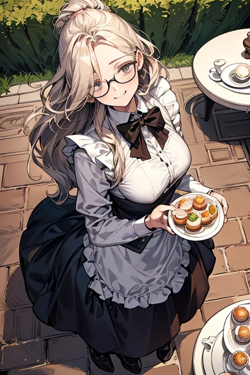 ((best quality)), ((highly detailed)), extremely detailed face, beautiful face, , <lora:more_details:.3>, (1girl), (glasses), top view, upper body, ((cocktail dress, <lora:EraseGroinSkirt:1>)), <lora:aiomonstergirls_aiov4LoraLycoris:.6>, <lora:animeCentaur_v10:1>, (centaur), taur, horse ears, centauroid, hooves, (outside, at a garden, dawn), <lora:AHOBAKA_style_v02:1>