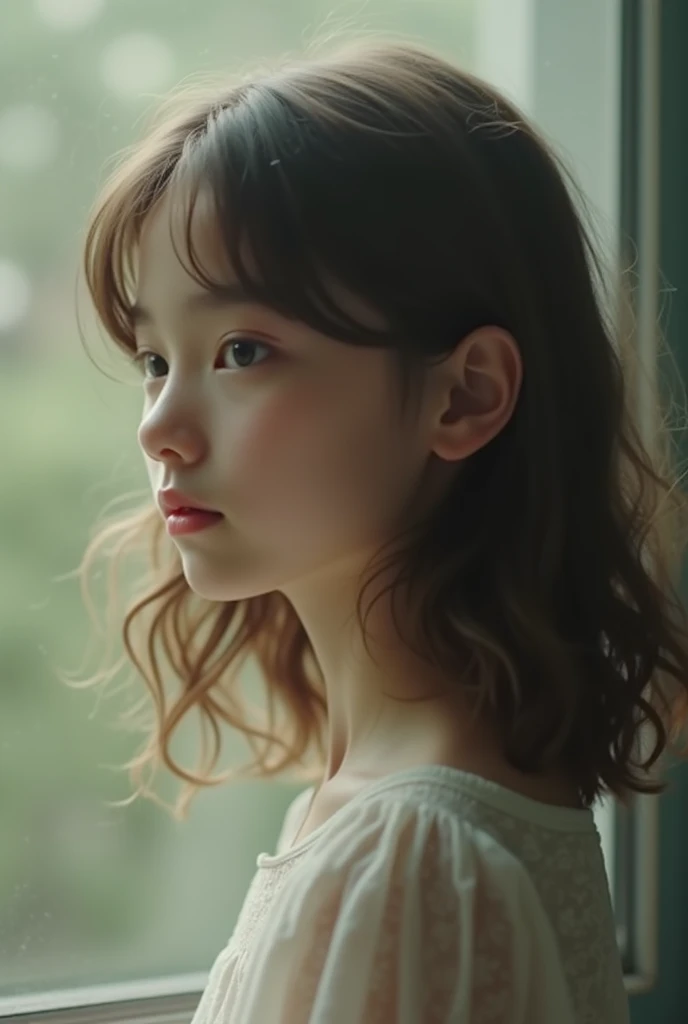 A girl imagining what her father was like 




