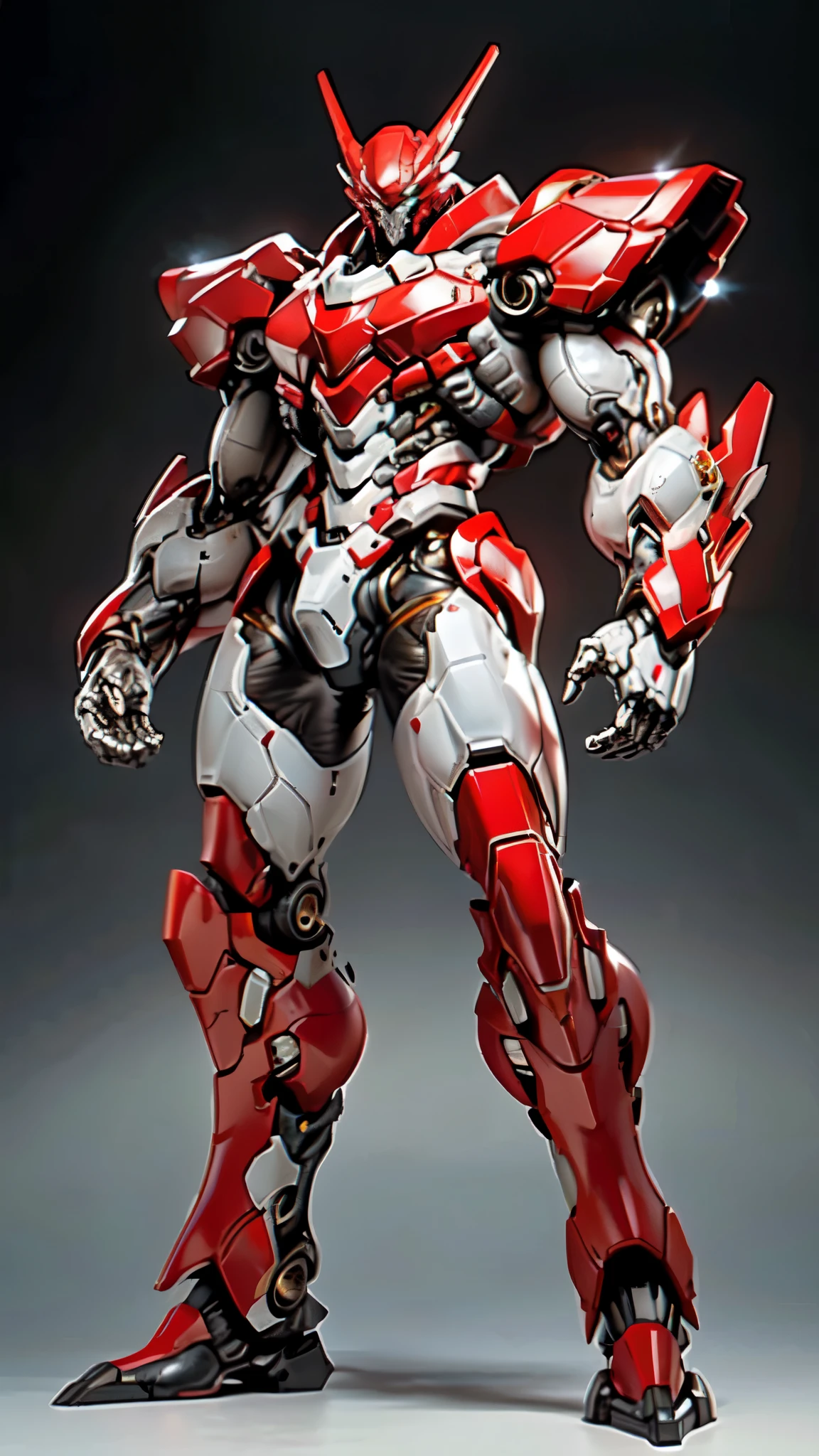 (masterpiece:1.5, best quality:1.5, extremely delicate:1.5), (male:1.5), humanoid Mecha, fully enclosed shoulder guards, matching arm and leg guards, full body, full armor, the design balances heavy with agility, (the color scheme is primarily Black with White and Red accents, the concept Inspired by Biological Robot, BRS), organic biotech armor, standing, floating high above the futuristic sci-fi city, exquisite and mature art style, (aura effect, glowing eyes, the armor glows), metallic, dramatic, high definition, highres, ultra-detailed, ultra-fine painting, professional, perfect body proportions, anatomically correct, symmetrical face, extremely detailed eyes and face, high quality eyes, creativity, RAW photo, UHD, 32k, Natural light, cinematic lighting, masterpiece-anatomy-perfect