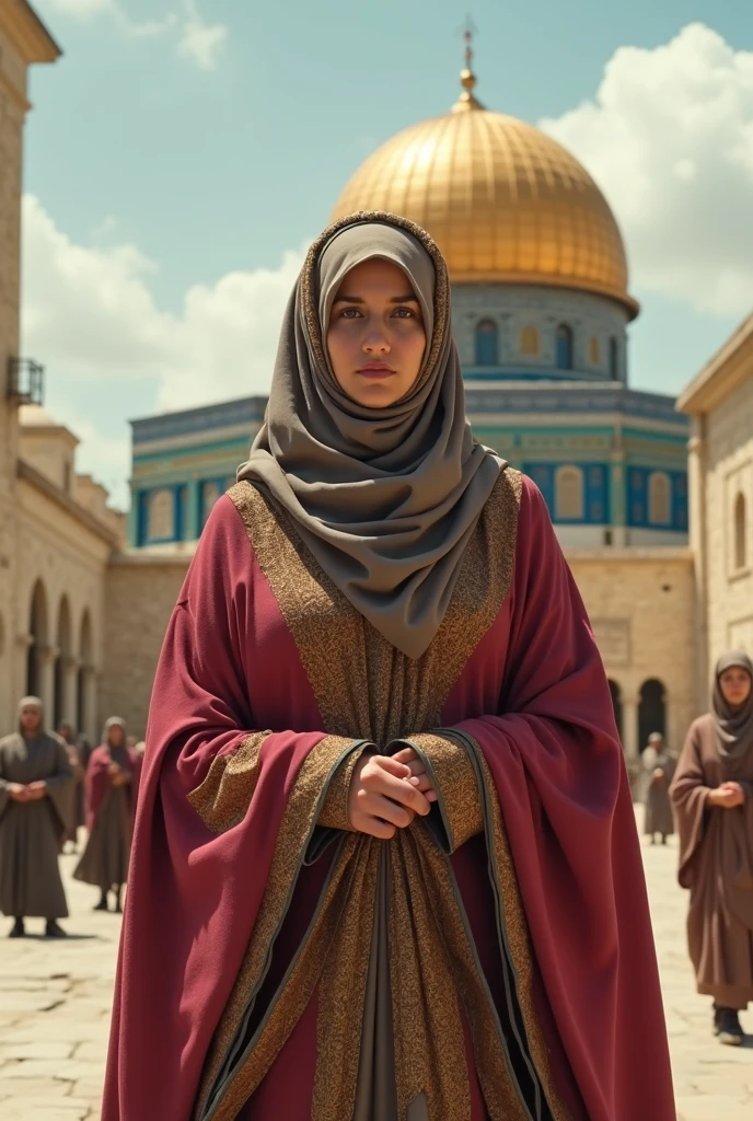 Video of a girl in a hijab walking
