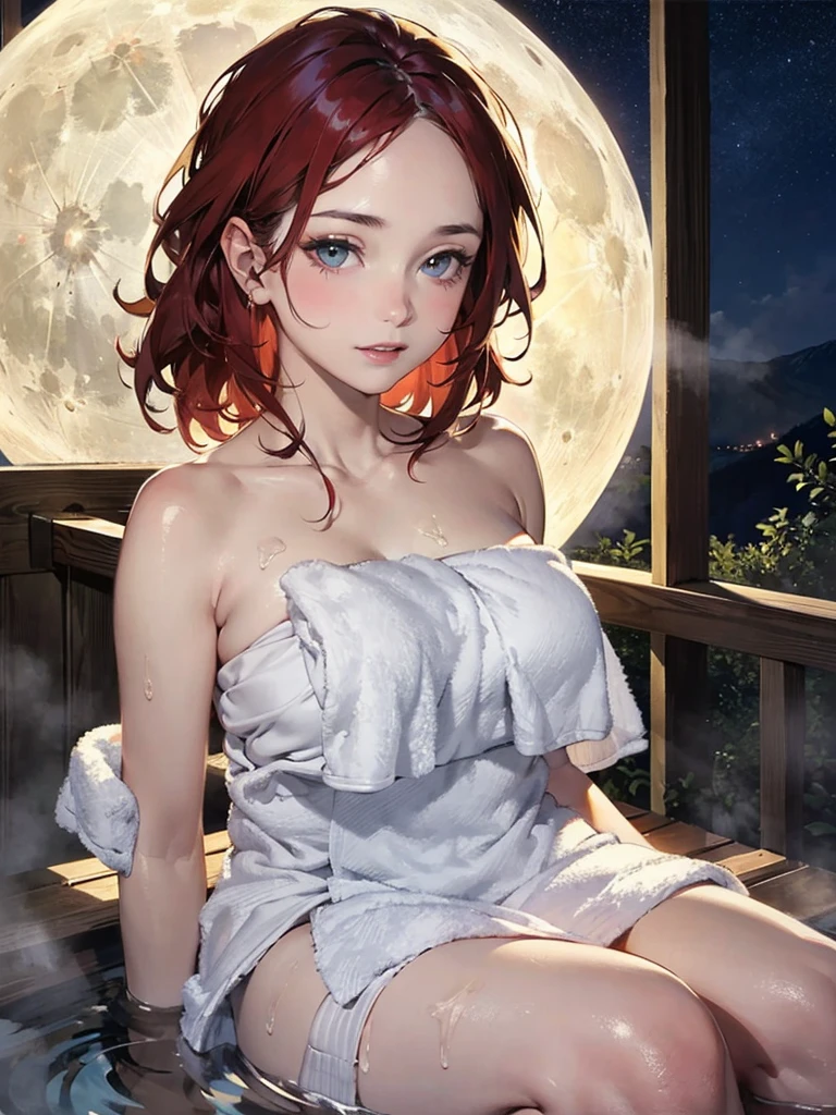 Girl with orange hair, In a blue cyberpunk outfit, In colorful meadows, beautiful woman at night thighs, soft and large breasts, blue eyes detailed nipples laughing beautiful detailed girl, 非常にdetailed eyesと顔, looking at the viewer NSFW nature_lit, shine,NSFW, outdoor, straight hair, Beautiful night sky detailed eyes I can see very fine stars in my eyes naked clear white skin pussy albino big breasts troubled face red cheeks Muchimuchi transformation 全naked Thick thighs small face realistic adult erotic woman Bewitching the woman is looking down The camera shows the woman from below eight-headed body the woman is peeing spread legs
