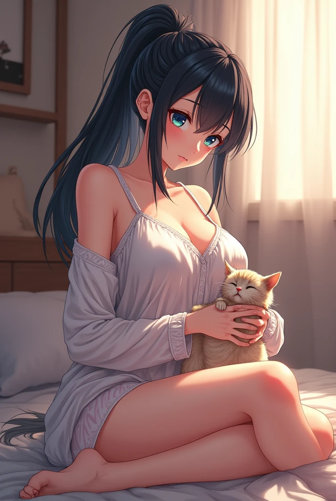 Very huge cat、Cat standing up on both legs、A cat as ferocious as a bear、Cat looking at the viewer、A cat licking its tongue、