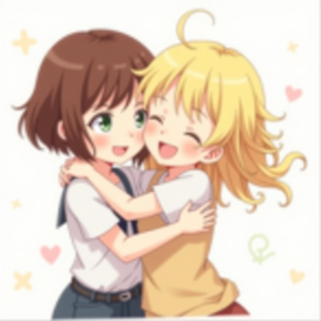 Masterpiece，Best Quality，(There are only two people:1.3)，absolutely beautiful，A mature woman and a (Very little:1.2) Chico, Mother and son hug，Hugs，huge tit,  Ecchi anime style, ecchi style, Full color manga visual style, shoujo manga