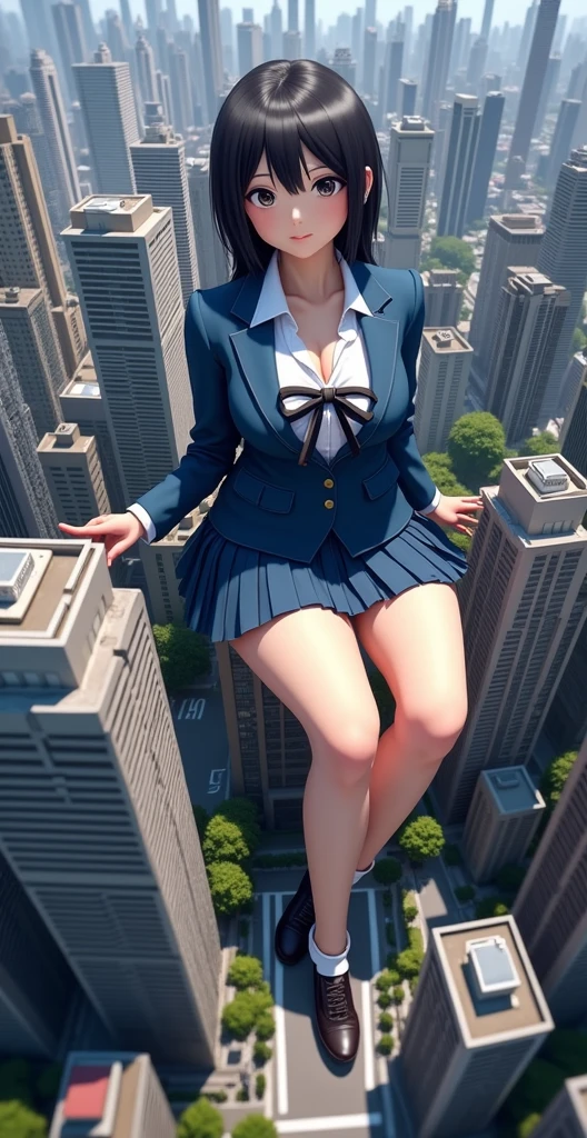pretty woman Giantess nude and peeing on  Mini City with tower ,leg spreading ,wet pussy, splashing pee on city ,her pee flushing city ,big breast ,pretty face ,8 k quality