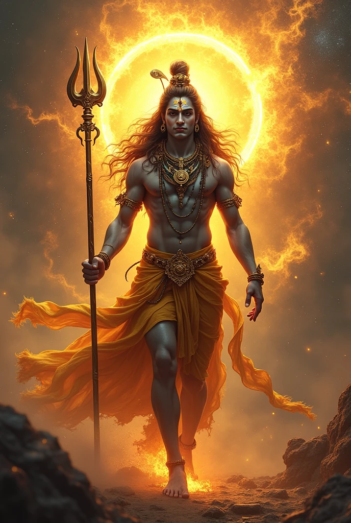 Image of indra in heaven with other gods