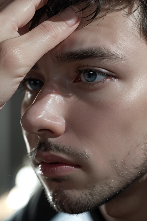 sweaty man with impactful expression, gaping mouth, Claw, strength, man strong, Realistic look, training, black andwhite