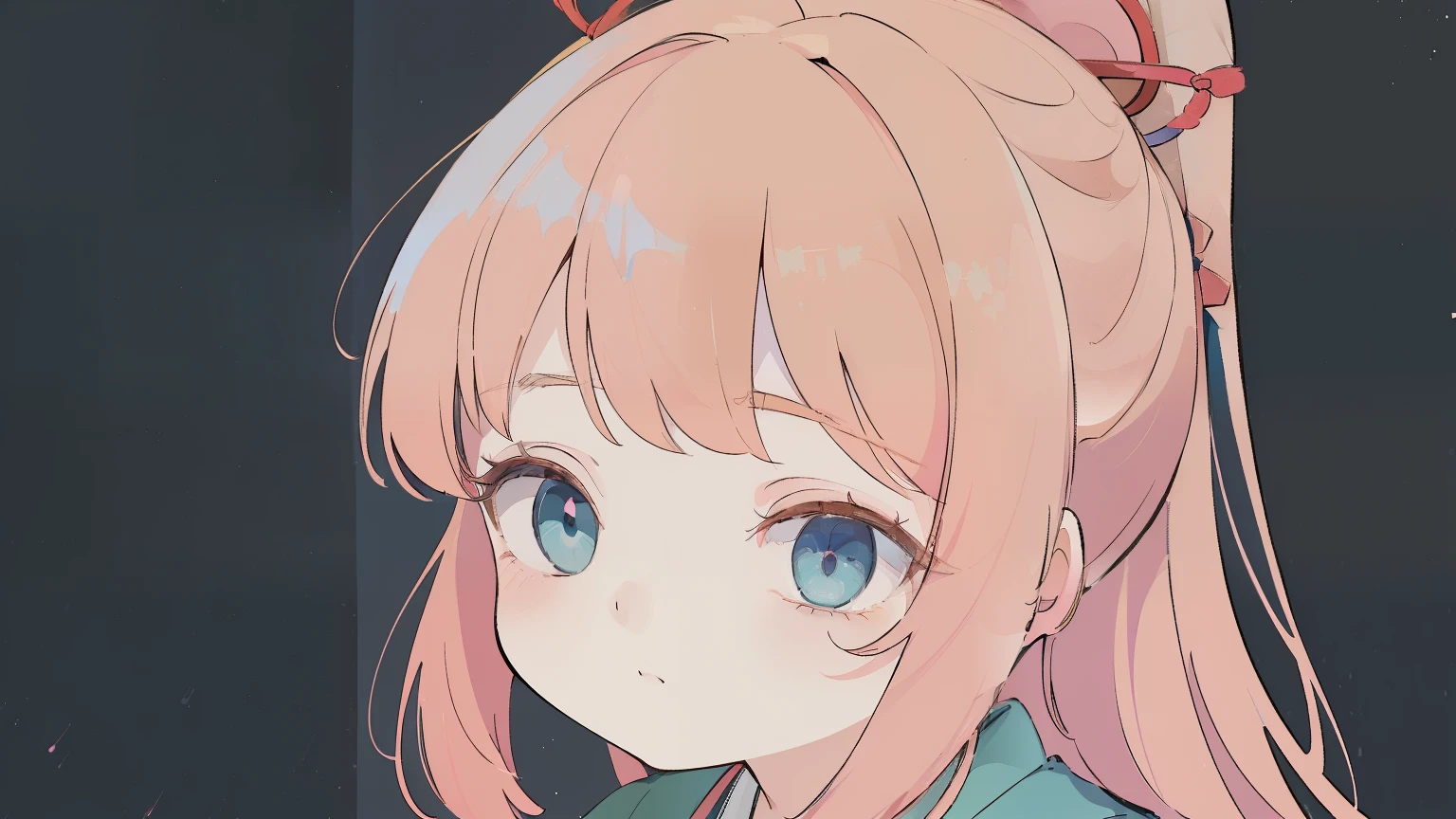 (((masterpiece: 1.5, , high resolution: 1.3, Super Resolution, Super Detail, Super Detail: 1.3, Rich background: 1.2))), 1 girl, Solitary, Green eyes pink long hair，Tie a blue ribbon, Bangs, Cute hairpin, School Uniform, White Serafon, Red sailor collar, Short sleeve, Blue pleated skirt, (Outdoor), ((city center), (crowd), ((Japanese style: 1.3)), landscape, ((night)), dark, (Low Light: 1.1),  ((Dynamic Light: 1.4)), ((Close-up head))))))