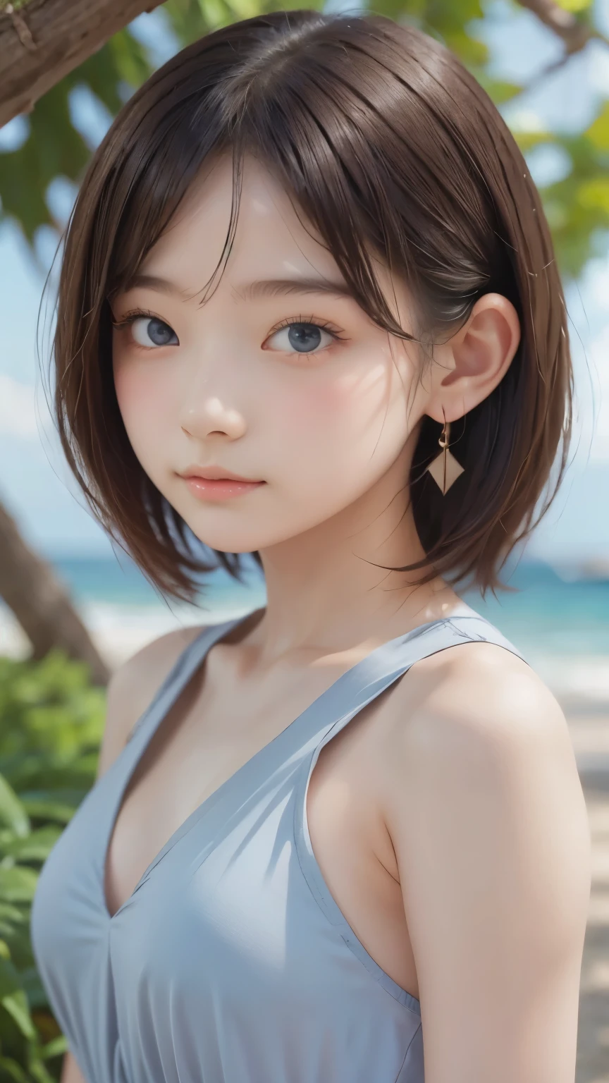 ((sfw: 1.4)), ((detailed face,  professional photography)), ((sfw, extra short hair, sidelocks-hair,  blond hair, Large, clear sky-blue eyes, earrings, 1 Girl)), Ultra High Resolution, (Realistic: 1.4), RAW Photo, Best Quality, (Photorealistic Stick), Focus, Soft Light, (()), (( (young face))), (surface), (depth of field), masterpiece, (realistic), woman, bangs, ((1 girl))