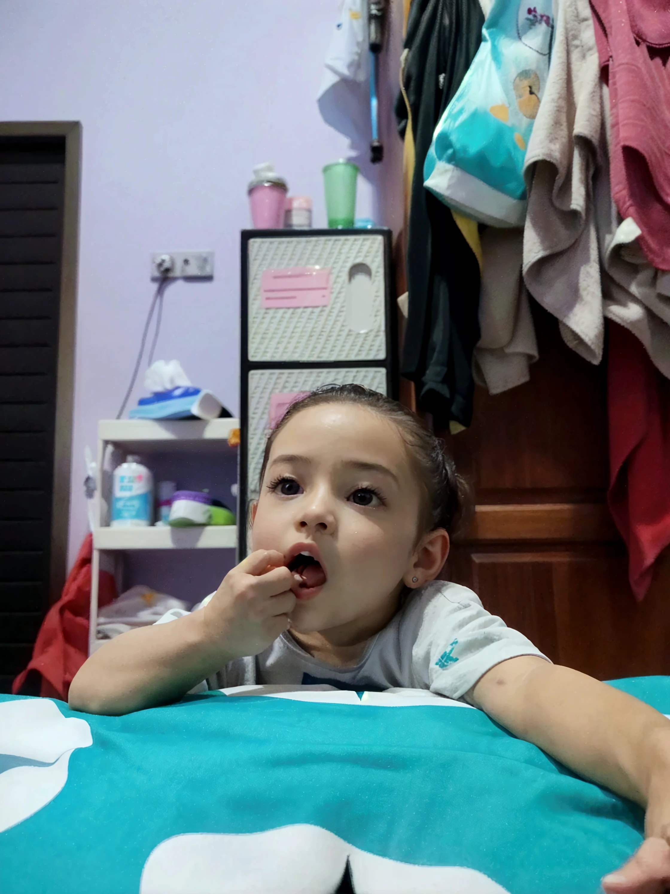 there is a woman sitting on the floor with a man, very very low quality picture, low quality photo, sitting in bedroom, dang my linh, very very low quality, low quality photograph, sitting on the bed, blurry image, taken with sony alpha 9, leaked photo, sitting on her bed, very low quality, someone sits in bed