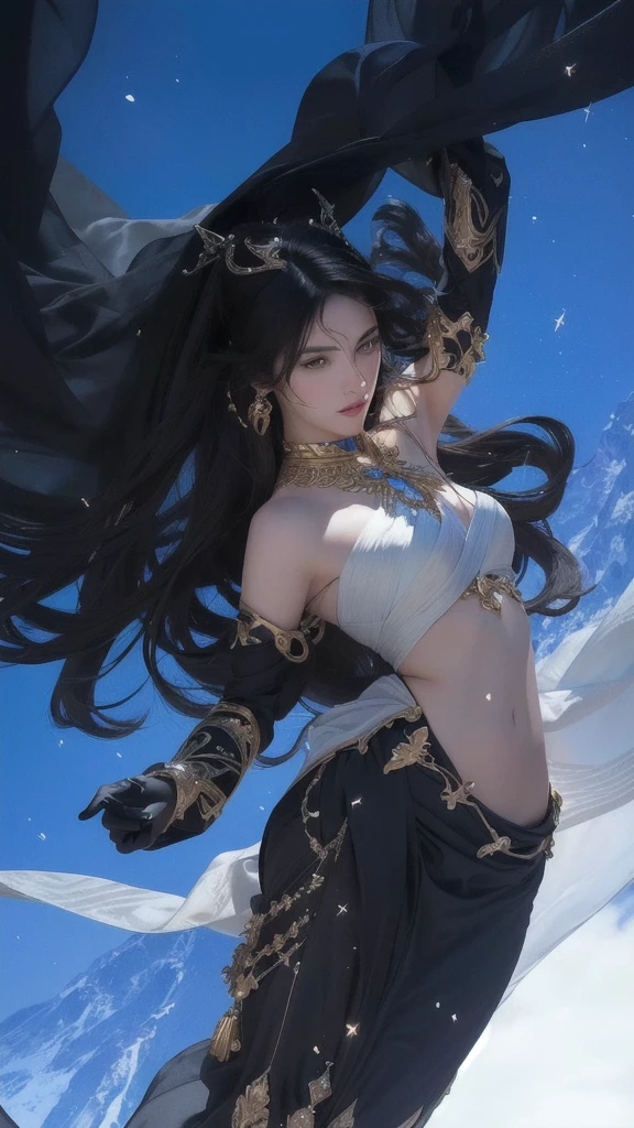 (best quality,highres,masterpiece:1.2),ultra-detailed,realistic,(HDR,UHD,studio lighting),vivid colors,sharp focus,portraits,beautiful detailed eyes,beautiful detailed lips,extremely detailed face,long eyelashes,confident posture,strong physique,superhero costume,flying in the sky,cityscape in the background,warm sunset colors,soft and warm lighting,empowering presence,strong and determined expression,graceful and elegant movements,positive energy,happy and glowing vibe