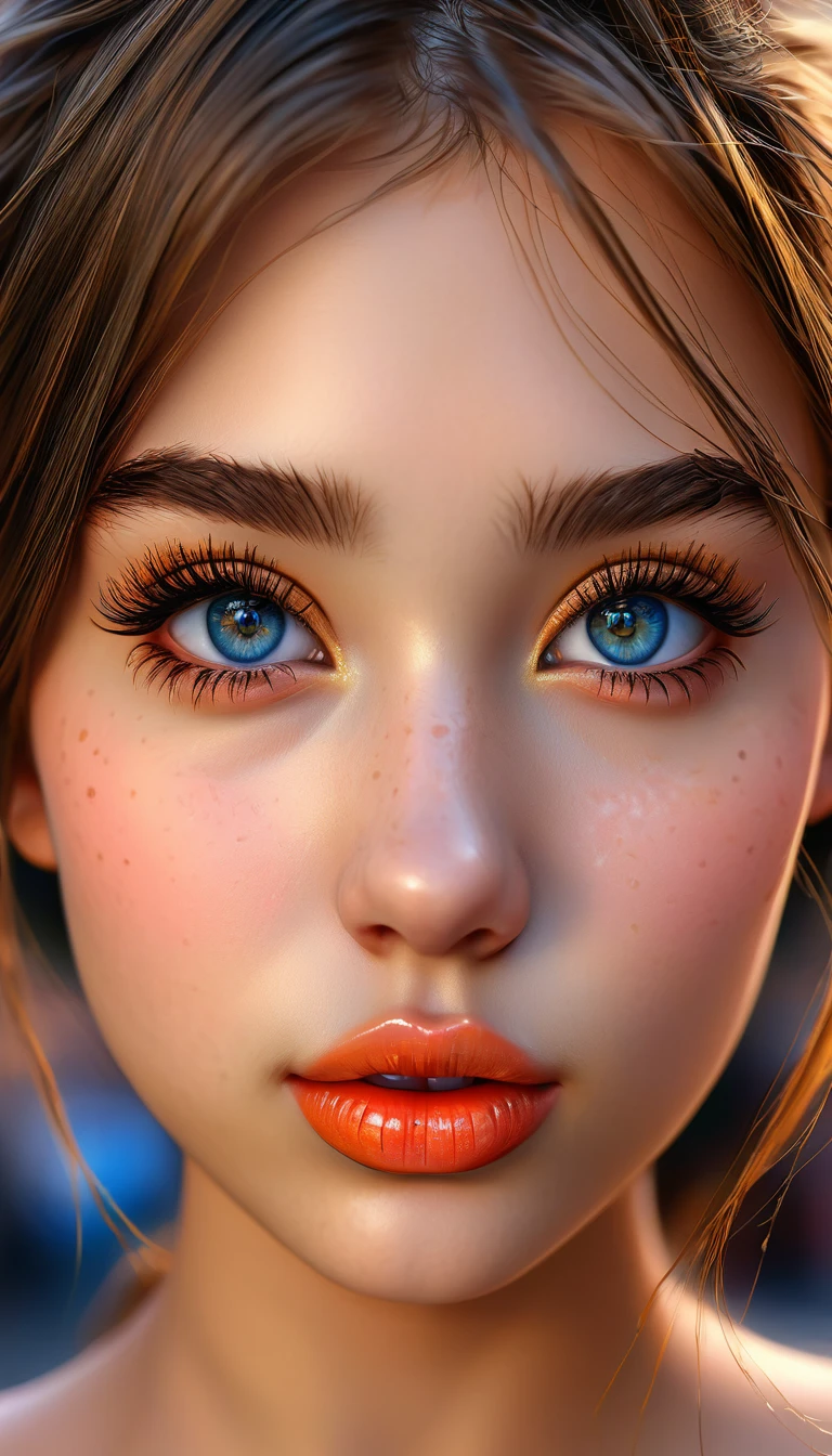 1 girl, cute, young, slender, (3N1DS1NCL41R:0.9), realistic photo, extreme detailed, street photo, (best quality), ((masterpiece)), (highres), detailed eyes, beautiful detailed lips, extremely detailed face, long eyelashes, realistic skin, natural lighting, cinematic, award winning, intricate details, vibrant colors, warm tones