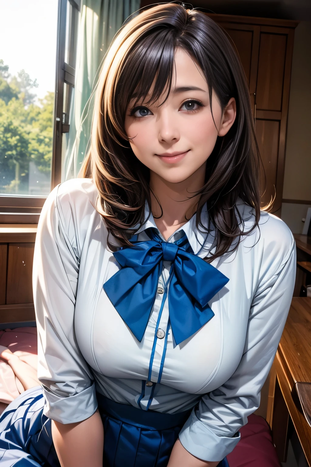 (masterpiece:1.2, Highest quality), (Realistic, Photorealistic:1.4), Beautiful illustrations, (Natural Side Lighting, Cinema Lighting), Written boundary depth, Looking at the audience, Front view, 1 person, English, high school girl, 20-year-old, Perfect Face, Symmetrical cute face, Glowing Skin, Spread your legs, (ボブヘア:1.7, ブロンド), Asymmetrical bangs, Big eyes, Droopy eyes, long eyelashes chest), thin, Beautiful Hair, Beautiful Face, Beautiful and beautiful eyes, Beautiful clavicle, Beautiful body, Beautiful thighs, Beautiful legs, Beautiful fingers, ((High quality fabric, Brown knitted vest, Short sleeve white collar shirt, ネイビーのプリーツスカート, Navy bow tie)), (Beautiful views), evening, (Inside the flower shop), Are standing, (smile, wonderful, Open your mouth), (((スカートめくり, ズボンがない, Genitals are visible))), Full Body Shot, Dark blue socks, Sexy Face,