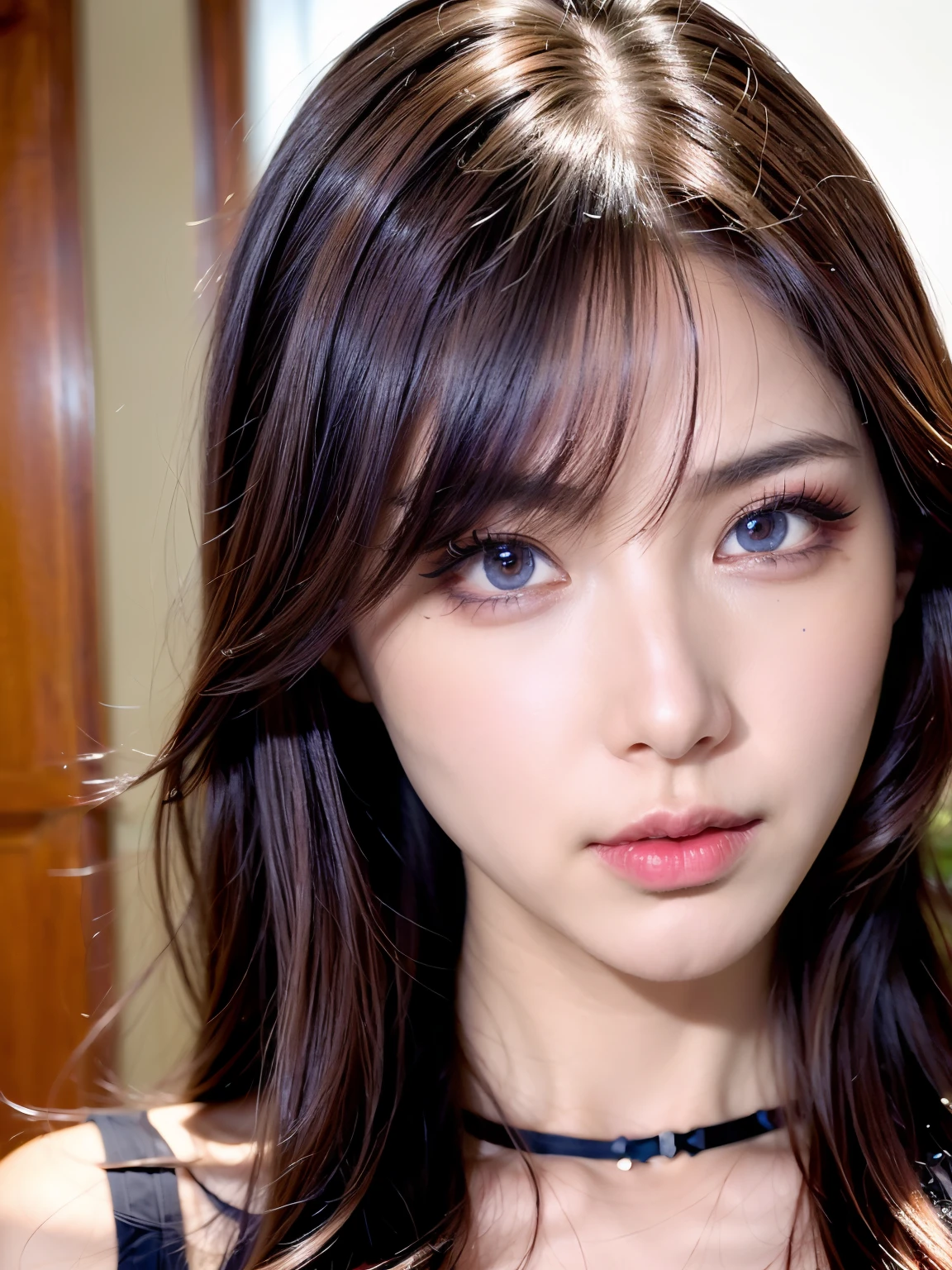 (Dark red right eye), (Left eye is dark blue), (((masterpiece))), (((Best Quality: 1.4))), ((Super detailed: 1.4)) , A lovely woman, Gorgeous Chinese Model, Translucent dress, Purple, Heterochromia:1.5, See-through dress, Gorgeous exotic features,  Shining silver hair, Highly detailed facial features, Expressive Face, Detailed Texture, Natural Skin Shader, , wonderful, Skin-tight dress, Japanese Model, Volume determination, Warm shades beneath her skin, Eyeshadow、Professional Makeup、Gorgeous makeup、Portraiture、Sharp Eye、Ultra-high resolution full body shots、Heterochromia: blue on the left and red on the right