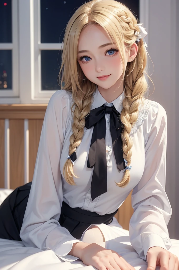 #基本
女of子がphotographofポーズをとっている, ((一人of女of子)), (((Baby Face:1.2)) + ((cute:1.3))),
#女of子がphotographofポーズをとっている, ((一人of女of子)), (((Baby Face)) + ((cute)) + 16 years old),
break
#Clothing Accessories
((黒of学生服) : (Student Blazer:1.2) + Dress shirt + (赤ofネクタイ:1.2) + (White Check Pleated Skirt) + (Black Pantyhose:1.4)), (Black Frame:1.1)of(Round Glasses:1.1), Black Loafers)
break
#Features
((Blonde:1.4)), (額of見える前髪:1.4 + I can see a beautiful forehead:1.4), (Twin tails : Short Hair + Curly hair + ボサボサof髪 + Thin Hair + 赤of紐リボン),
(Droopy eyes, blue eyes), (Very small breasts),
break
#background environment
(noon, (学校of図書室, 本棚of側)),
#Facial Expression Pose
((smile), (Searching for a book on the shelf, Standing on tiptoes)),
#composition
((To the camera, 下からofフォーカス, Upper Body Shot)),
break
#体of部位of要素
(Slim figure),
(Detailed Hair, Beautiful Hair, Shiny Hair),
(double eyelid, Long eyelashes),
(細かい目of表現, Beautiful and delicate eyes, Sparkling eyes, 目of反射, Glitter Eyeliner, Big eyes),
(人間of耳),
(Beautiful Nose, Thin Nose),
(光沢ofある唇, Beautiful Lips, Thick lips, 光沢ofある唇, Natural Cheeks),
(Detailed face, 左右対称of顔立ち),
(Detailed skin, キメofある肌, Beautiful Skin, Glowing Skin),
break
#Quality Image Quality Common
(((Highest quality)), ((masterpiece)), ((Very detailed))), ((High resolution)), ((16K,1080P)),
(Anatomically correct), (Realistic), (3DCG),
#Quality image illustration
((comics, anime)), CG illustration,
#Quality image quality realistic
#(photo-Realistic:1.37), (Photorealistic), ((RAWphotograph)), (photograph),