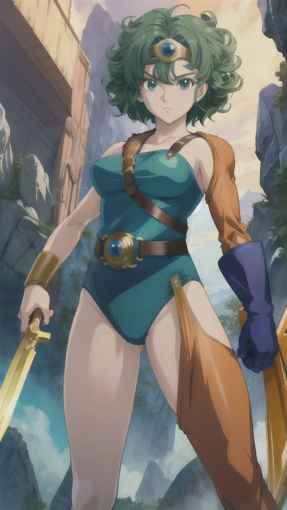 arafed image of a female character with a sword and a cape, skinny female fantasy alchemist, fey, complex fantasy character, cory chase as an atlantean, silvery skinned male elf, sexy pudica pose gesture, lady palutena, sfw version, pixiv contest winner, fantasy character, blue-skinned elf, fus rei, palutena, smile, red eyes, full body, blue hair