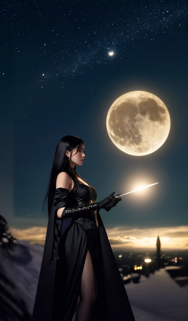 (best quality,4k,8k,highres,masterpiece:1.2),ultra-detailed,(realistic,photorealistic,photo-realistic:1.37),female a lesbian vampire sword master colorful translucent and sheer billowing dress flowing in the wind master crafted katana shining in the moonlight dancing gracefully, displaying her incredible skills set in a courtyard surrounded by lush greenery bamboo dummy targets arranged in a strategic formation shadows cast by the moonlight creating a mysterious atmosphere vibrant and contrasting colors adding life to the scene the vampire's sharp canines glistening as she smiles subtle yet impactful makeup enhancing her alluring beauty her piercing eyes filled with determination and elegance exquisite movements showcasing her mastery of the sword leaves rustling in the gentle breeze, adding a touch of serenity the vampire's long flowing hair swaying with each precise strike the sound of the katana slicing through the air, creating a mesmerizing harmony an aura of power and confidence radiating from the vampire's every move the moonlit sky casting a faint glow on the courtyard subtle hints of red, representing the vampire's thirst for blood the vampire's energy intertwining with the sword, emanating an ethereal glow the courtyard adorned with traditional Japanese elements, adding authenticity to the scene a sense of tranquility and intensity coexisting in perfect harmony the vampire's graceful silhouette emphasized by the billowing dress her fluid movements leaving a trail of energy and mystique the scene captured with meticulous attention to detail a combination of traditional and modern elements, creating a unique visual experience the courtyard bathed in moonlight, creating an enchanting atmosphere the vampire's presence commanding attention and admiration the katana's blade reflecting the vampire's refined craftsmanship the courtyard surrounded by an aura of secrecy and mystery the vampire's dance as a celebration of her love for both beauty and battle the sound