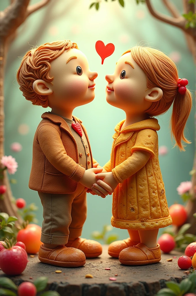 A boy is kissing a hot short dressed girl 
