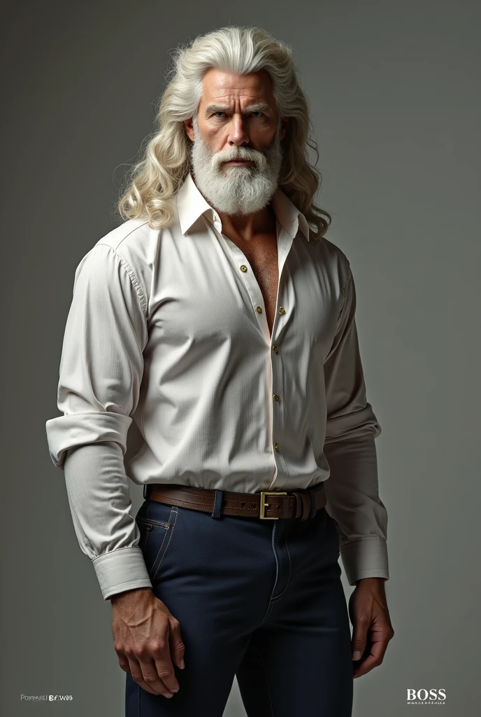 arafed man with long white hair and beard sitting on a couch, digital art by Harrington Mann, trending on Artstation, digital art, typical cryptocurrency nerd, cyberpunk old man, portrait of a digital shaman, beeple and jean giraud, hippy, ross tran 8 k, hipster dad, norman rockwell ross tran, hot summertime hippie