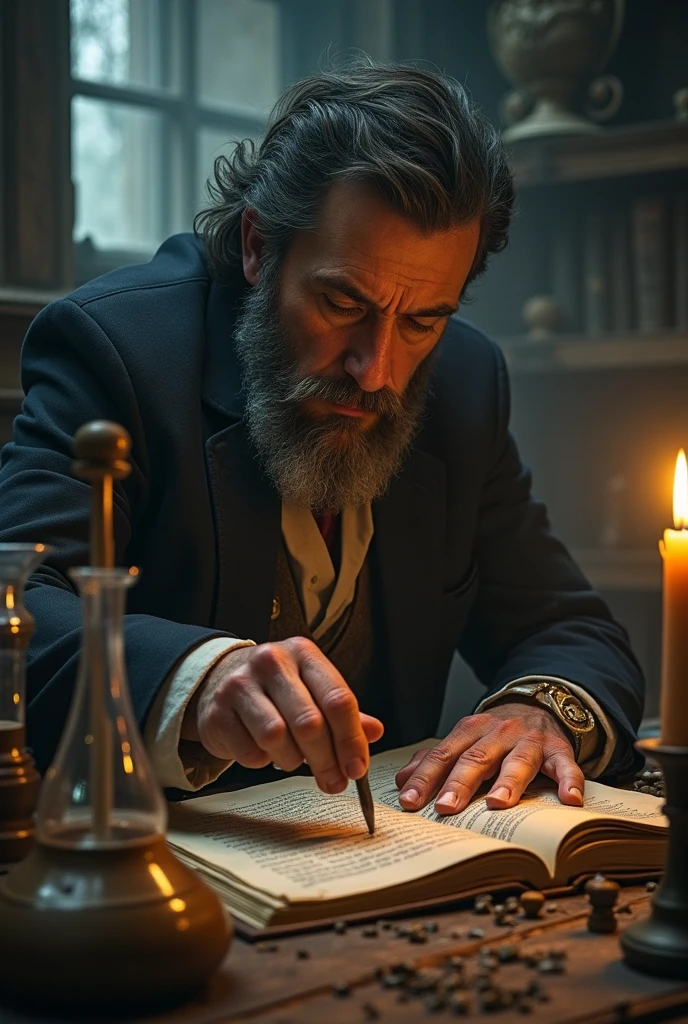 The curator vows to recover it, learning alchemical magic in secret ...