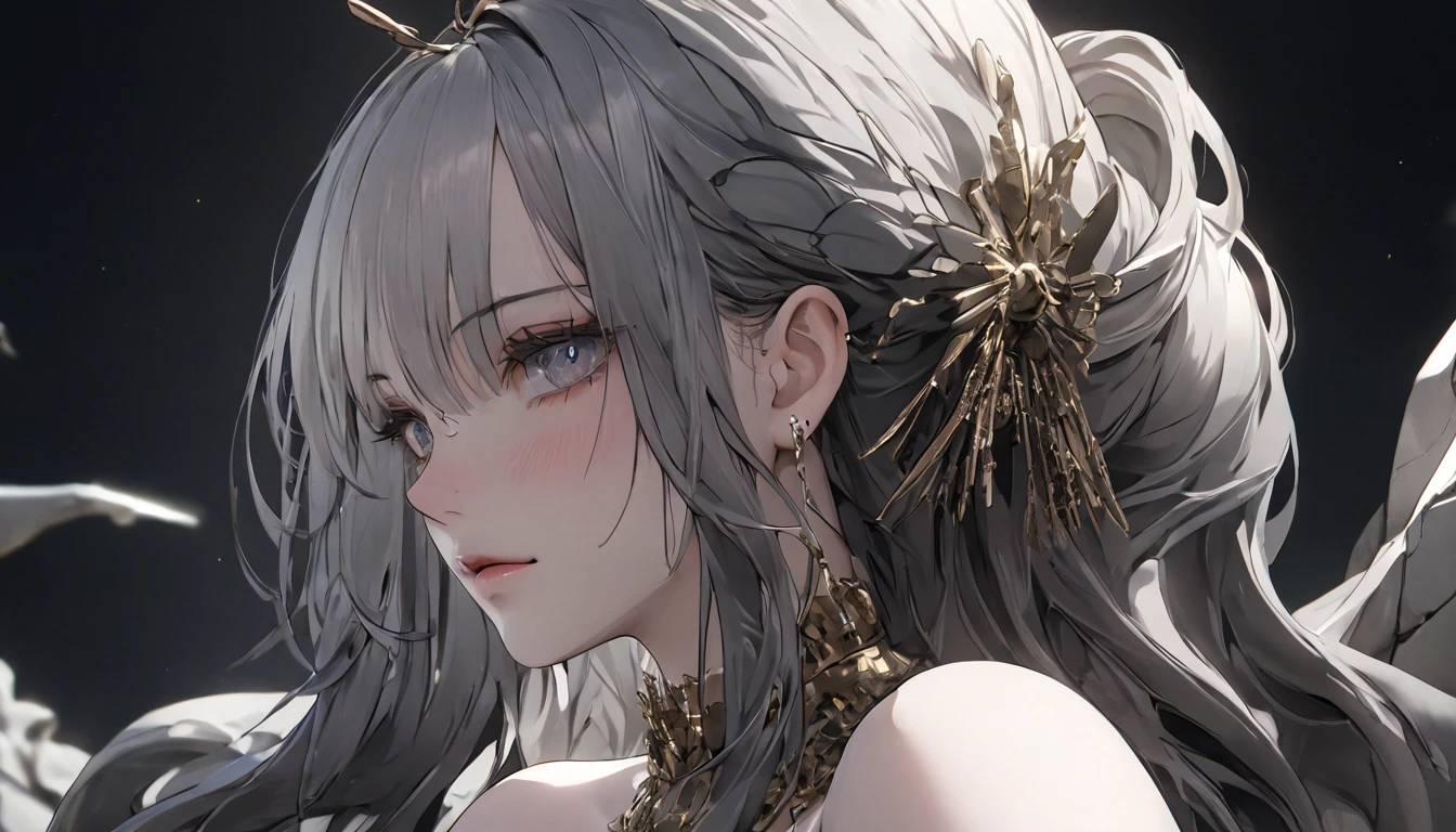 (1girl in:1.3)、独奏、__body parts__、offcial art、unity 8k wall paper、ultra - detailed、aestheticly pleasing、Beautiful fece、White hair、(Wearing glasses)、((Glasses woman))、Colossal tits、tmasterpiece、top-quality、Fantastic atmosphere、calm color palette、Engaging pose、calm mood、Soft Shading、Nurse、Charms spelling、Duties of nurses、Gorgeous jewelry