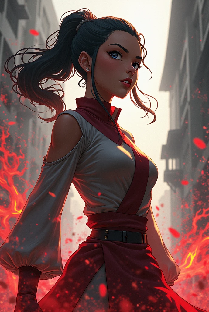 Realistic busty 35yo woman,Karateka,hokuto no ken,ultimate form,8k,lustful erotic obscene Performance Special move,