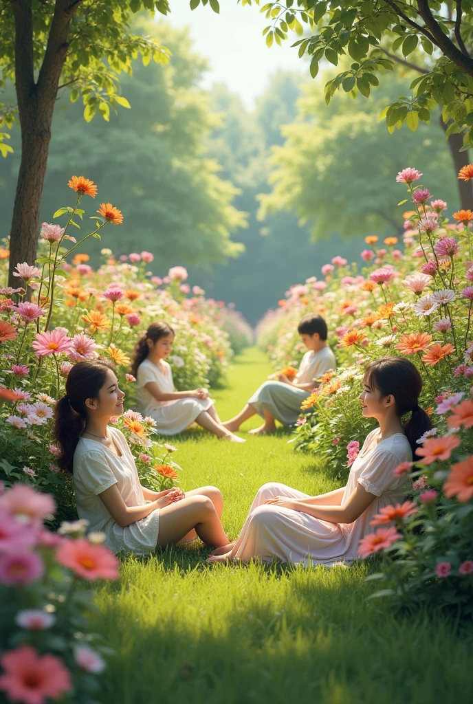 Describe a children's drawing of Jesus Christ sitting and surrounded by children with happy faces and this whole image in a garden:
"Jesus Christ, dressed in a white robe, is sitting in the middle of a garden. Around him are several children, all in colorful clothes. The children are smiling and playing, and it looks like they are having a lot of fun. The garden is full of flowers and trees, and the sun is shining. It's a very beautiful and happy picture."
Here are some additional details you can include in your drawing:
Jesus Christ is smiling and thinking for the children.
Children are playing with animals such as rabbits, ducks and dogs.
The garden is full of flowers of different colors.
The sun is shining and the sky is blue.
The design is done in bright and cheerful colors.
Hope you like your drawing!
Enter a question or command
Bard may present inaccurate or offensive information that does not represent the views of Google. Warning of