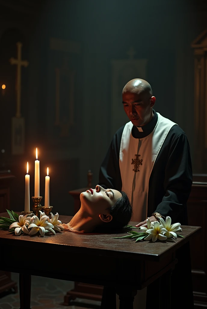 Man rubbing his face until his skin peels off in church, rubbing face skin coming off rubbing hand on face