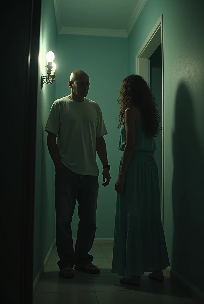 An image of a man mistreating his wife