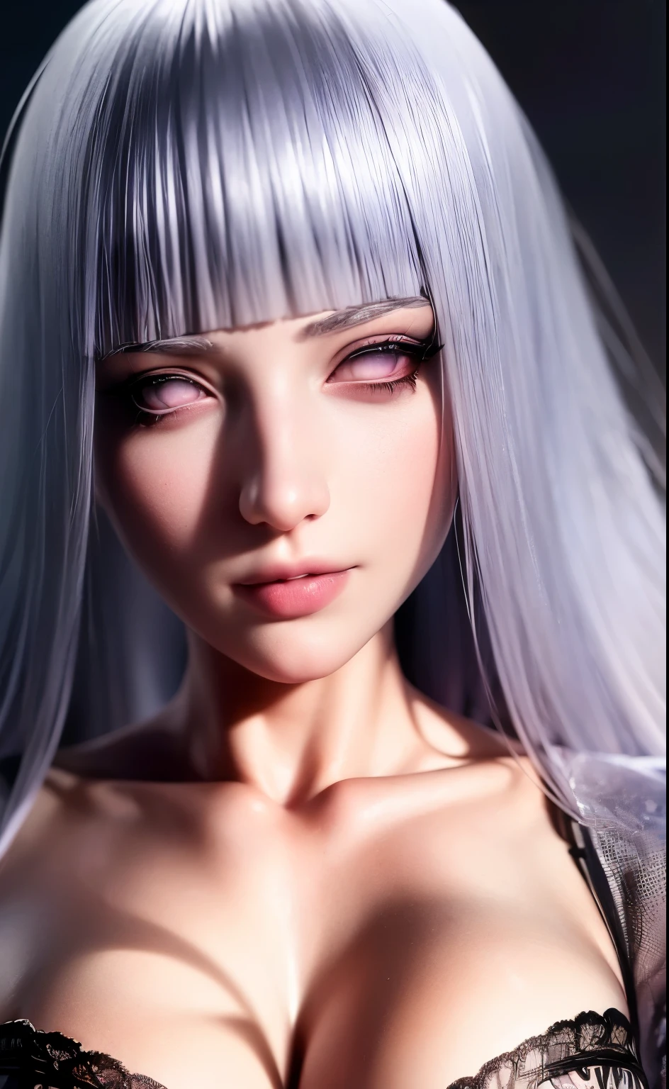 (8k detailed portrait, sharp focus, 1 girl, white hair, upper body, Midoridef, (high quality:1.2), (High detail:1.2), (master part:1.2), (extremely detailed:1.2), beautiful detailed eyes, beautiful detailed lips, extremely detailed face, long eyelashes, serene expression, realistic, photorealistic, studio lighting, vivid colors, intricate details)
