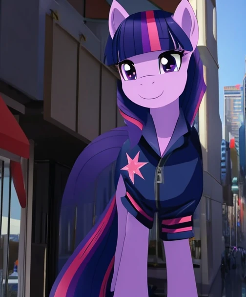 Pony Twilight sparkle gigante na cidade 