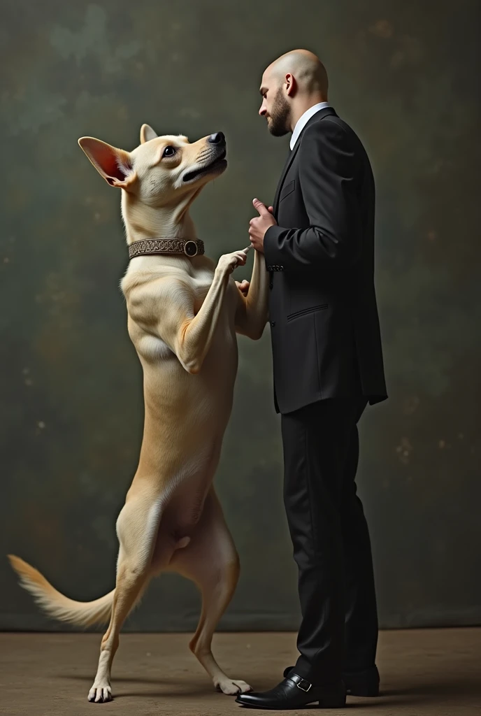(masterpiece, best quality, 4k, dreamlike, hyperrealistic:1.35), (male Actaeon being killed by his own dogs:1.5)