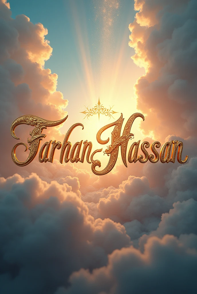 Legendary photo of heaven Palace made of gold and silver and pearls without women angel in front of a text where is written the word "Sadaf"