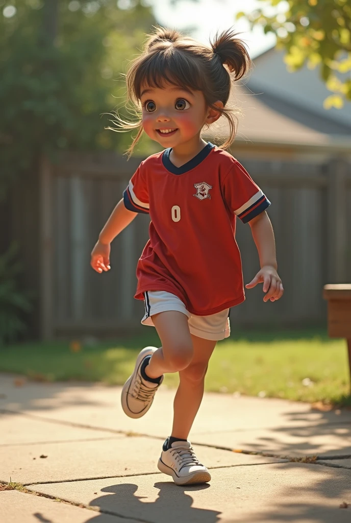 Create a teenage boy wearing school girl clothes and long socks while he is running and his skirt lifts up showing his thong 