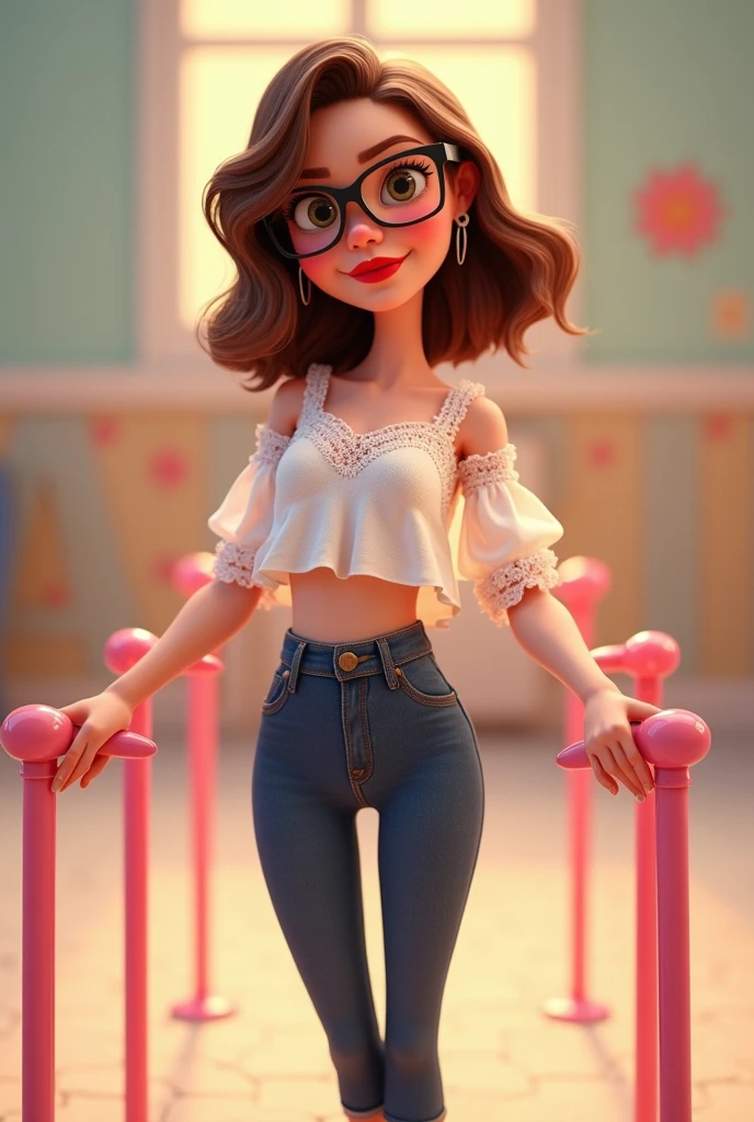 helen parr of the incredibles, Sexy in panties and bra, pressed and crying, Full-body image, (high definition maximum quality)