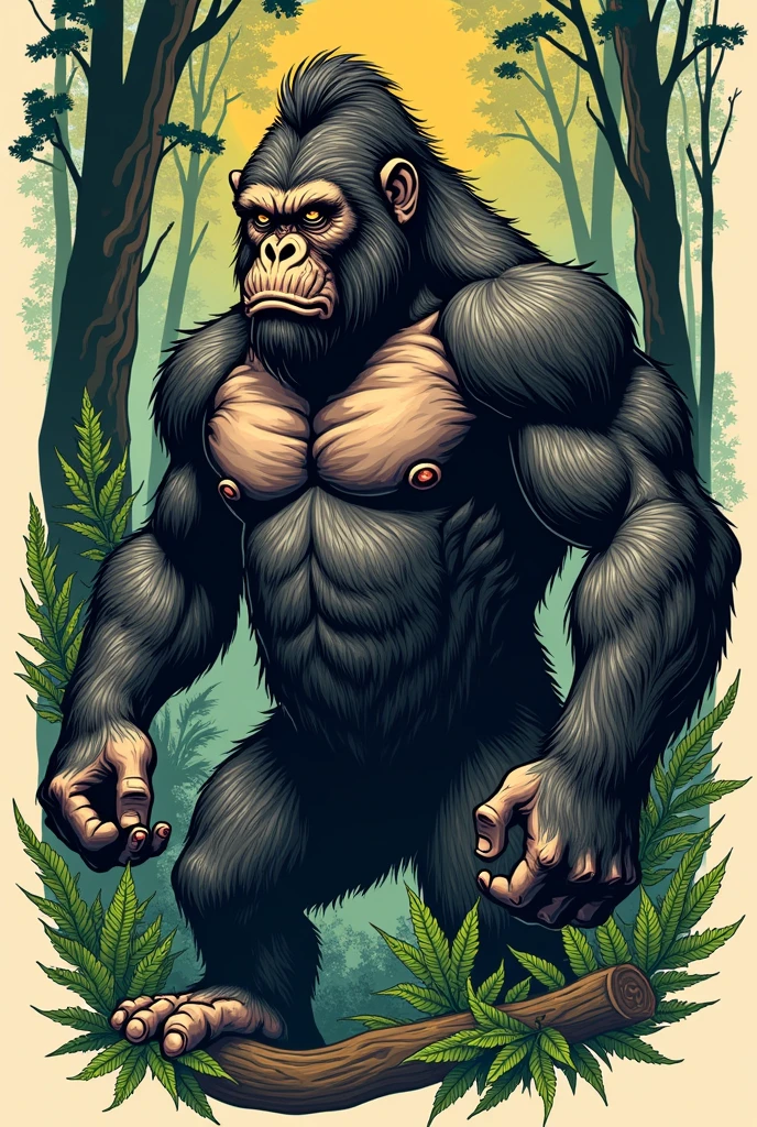 best quality, high quality, ultra quality, 8k, masterpiece, detailed, extremely detailed, insanely detailed, ultra detailed, ultra highres ,exquisite, lifelike Images,cinematic experience,UHD picture,Realistic,photorealistic,hyperrealistic,vivid,RAW photo,shot by DSLR, Giant Bamboo forest, Bamboo trees, Gorilla prowling in the bamboo forest, bamboo trees, Gorilla in the bamboo forest,  actually looking Gorilla, pure Gorilla, it's a Gorilla