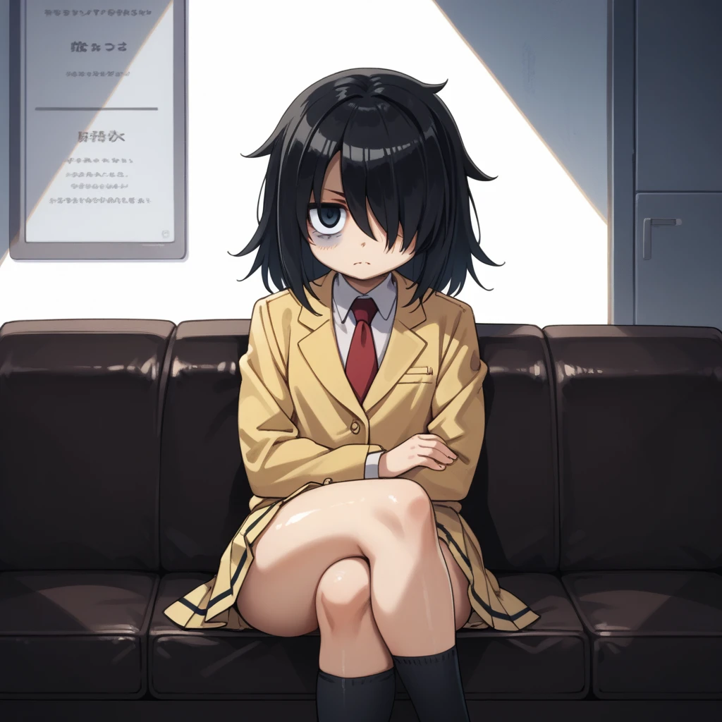 (Unity 8K Wall Pace),(Highest quality),(High resolution),(Very detailed),(Perfect Anatomy),(Beautiful attention to detail),(Very detailedベニス),(masterpiece, Highest quality), Browsing Caution,(1man,1girl), BREAK Japan,Girl,5 years old,(Not cute),((scared:1.8)),Black Hair,(pixie cut),short hear,,Japanese ,Navy Blue Blazer,Pleated skirt,White socks,Sit in front of the audience,Staring at the audience,(hand job:1.5),Grab your penis, BREAK Small penis,(Viewer's penis),Realistic penis
