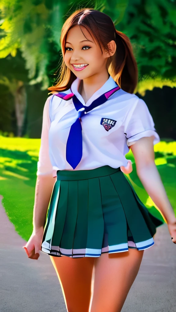 arafed image of a woman in a skirt and shirt, jk uniform, school uniform, dressed as schoolgirl, seifuku, wearing school uniform, girl wearing uniform, school girl, bae suzy, tzuyu from twice, wearing a school uniform, magic school uniform, realistic schoolgirl, japanese school uniform, brown shirt, magical school student uniform