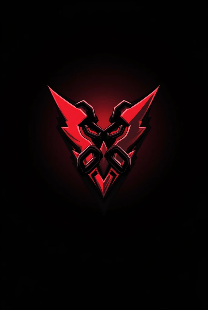 Gaming logo with red storm theme