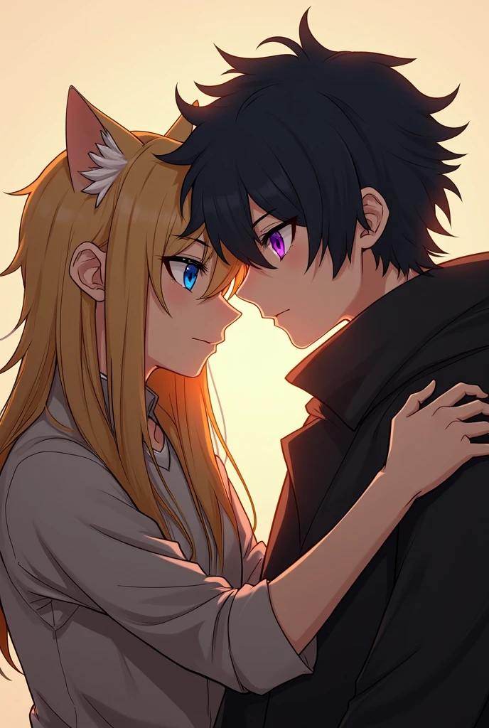 High-quality illustrations, doujinshi cover_page, highres, absurdres, The story of the meeting of a girl and a wolf, kiss, kiss, kiss,