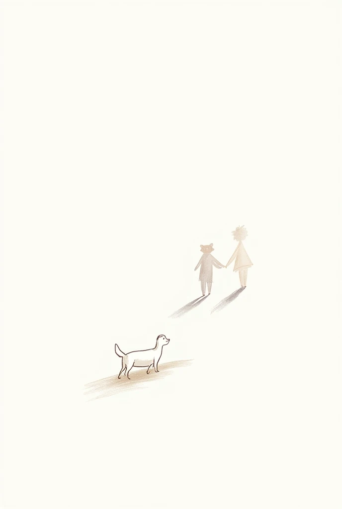 On a white background、Drawn with minimalist line drawings、Rough sketch logo image of pet dog and owner]
Warm design


