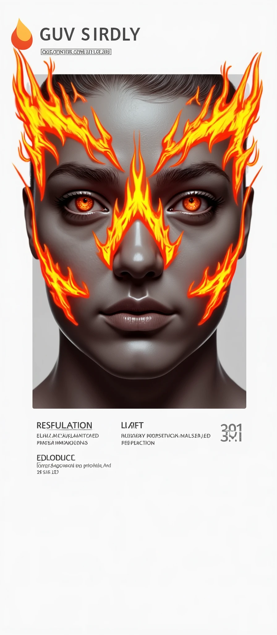 Fire symbol included face mask