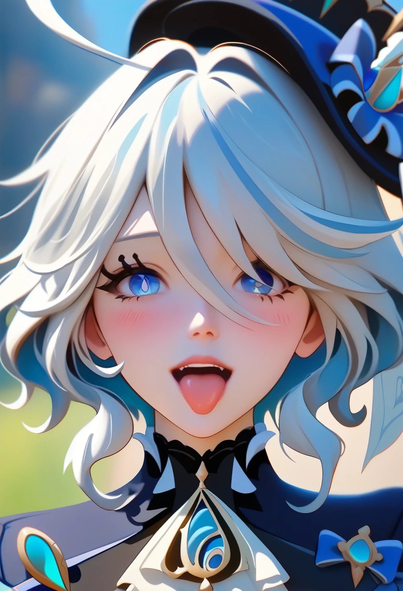 score_9, score_8_up, score_7_up,source_anime, high res image,masterpiece,best quality,girl,cute face,clear skin,furina_genshin,blushes,ahegao,