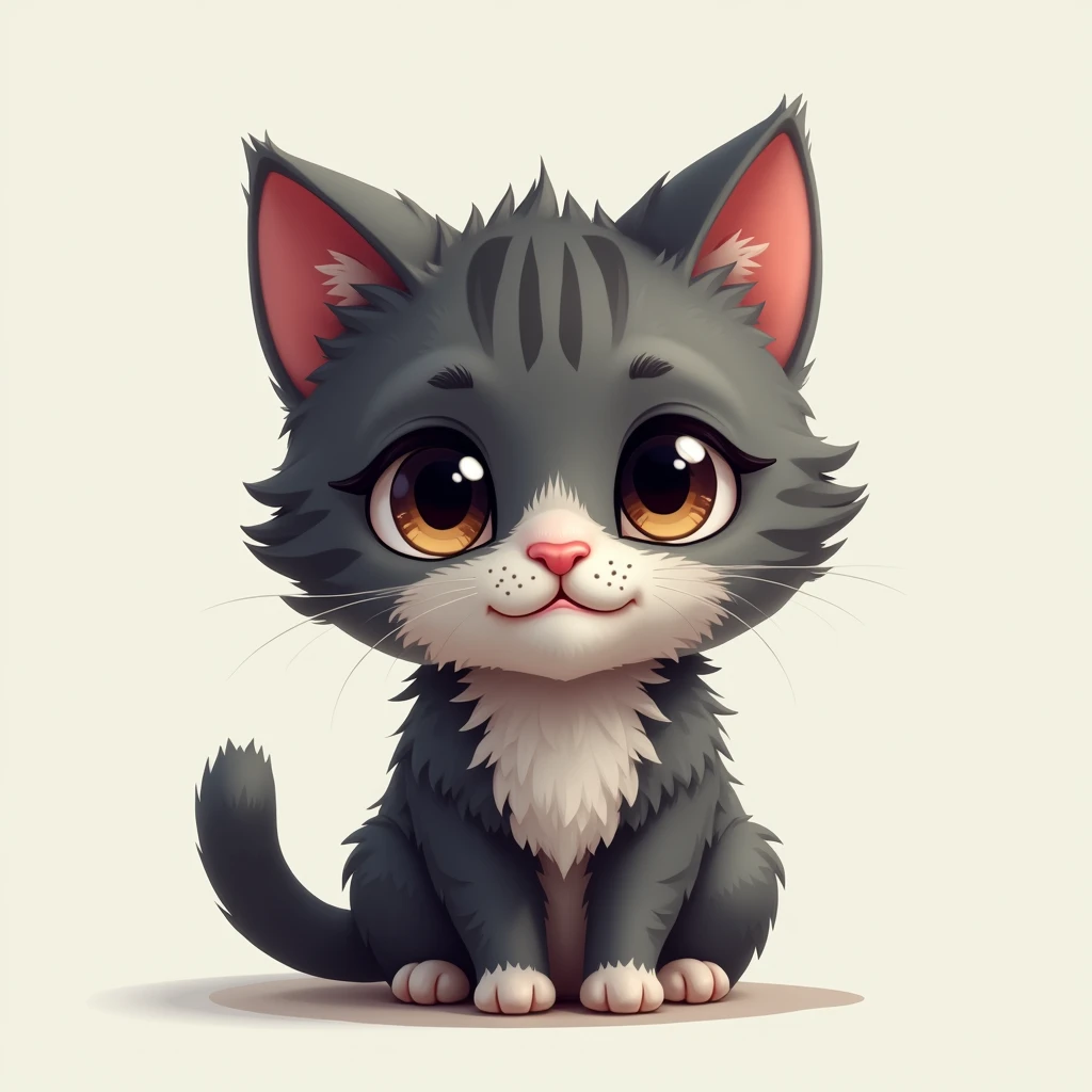 Arte de um gato feito com melancia