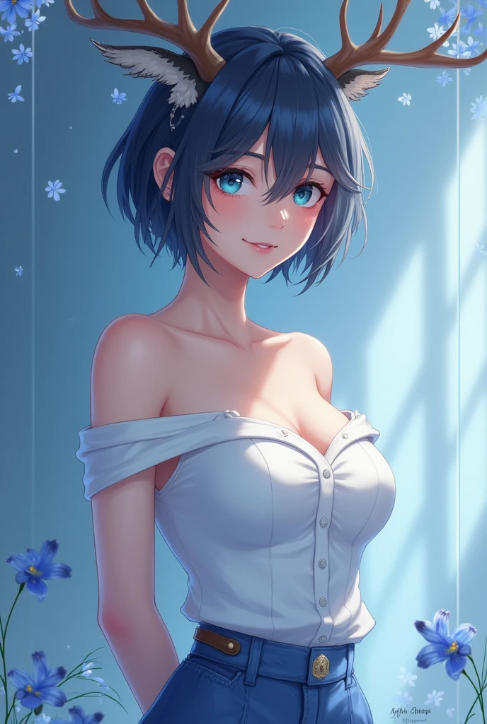 Highest quality、Ultra-high quality、woman、high school student、short hair、Completely naked、Green Eyes、Star Eyes、White stars in both eyes、Large Breasts、Nipples、woman器、smile、The whole body gets wet、Nipplesが勃起する、Love hotel bedroom