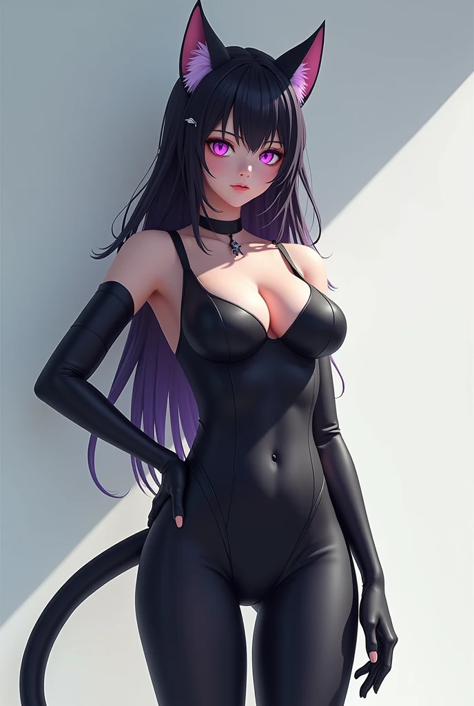 Sexy anime woman dressed as cat